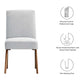 Modway Lyra Dining Room Side Chair with Heathered Woven Set of 2 Light Gray Fabric MDY-EEI-6509-HLG