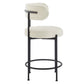 Modway EEI-6518-IVO-BLK Albie Boucle Fabric Counter Stools - Set of 2 Ivory Black MDY-EEI-6518-IVO-BLK