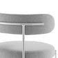 Modway EEI-6521-GRY-SLV Albie Fabric Bar Stools - Set of 2 Gray Silver MDY-EEI-6521-GRY-SLV