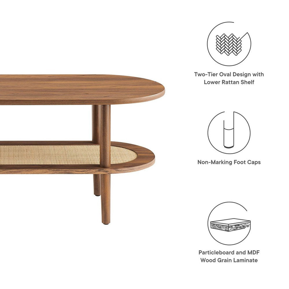 Torus Oval Coffee Table - No Shipping Charges MDY-EEI-6526-WAL