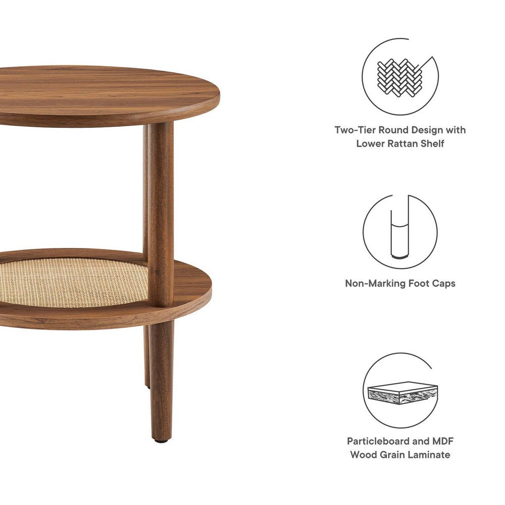 Torus Round Side Table - No Shipping Charges MDY-EEI-6527-WAL