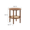 Torus Round Side Table - No Shipping Charges MDY-EEI-6527-WAL