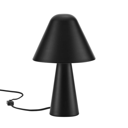 Modway EEI-6529-BLK Jovial Metal Mushroom Table Lamp, Black