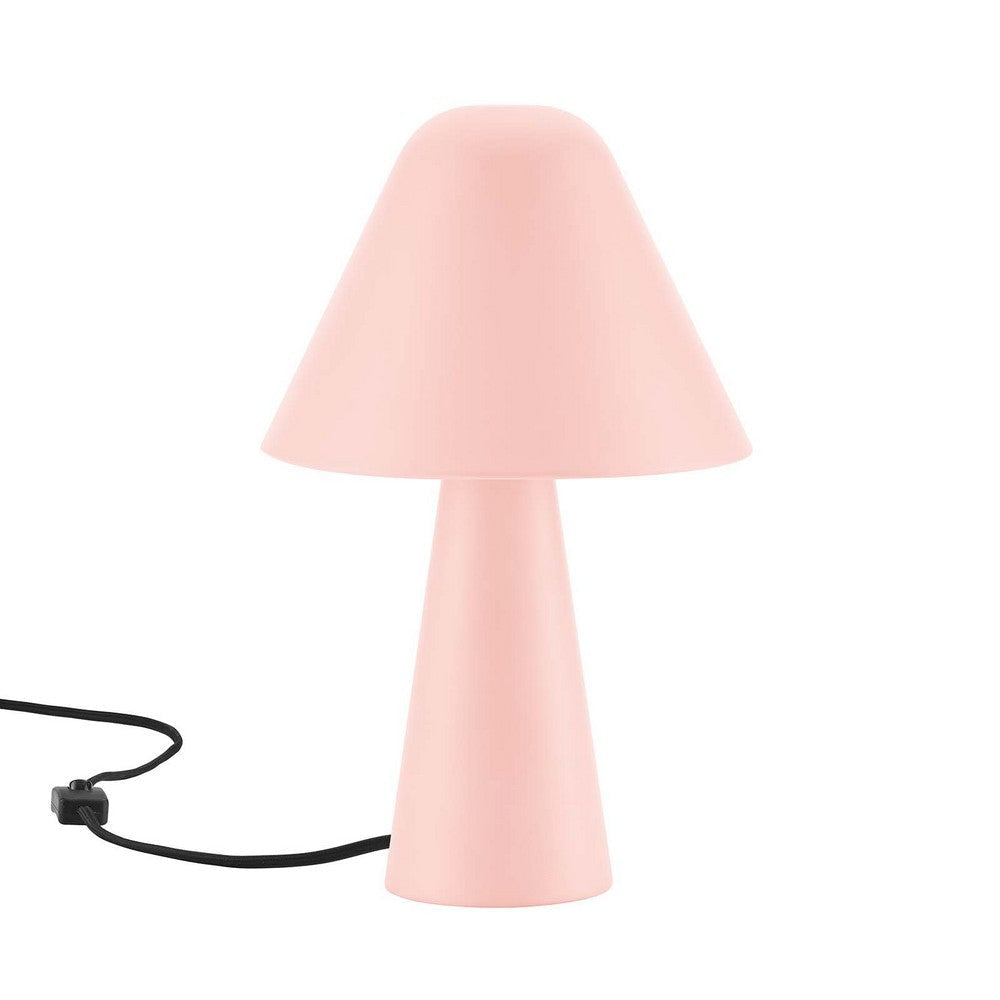 Modway EEI-6529-PNK Jovial Metal Mushroom Table Lamp, Pink