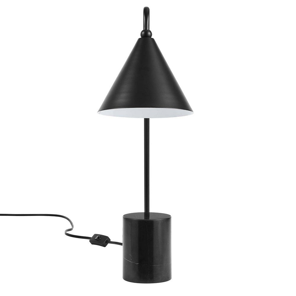 Ayla Marble Base Table Lamp - No Shipping Charges MDY-EEI-6530-BLK