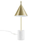 Modway EEI-6530-SBR Ayla Marble Base Table Lamp Satin Brass MDY-EEI-6530-SBR