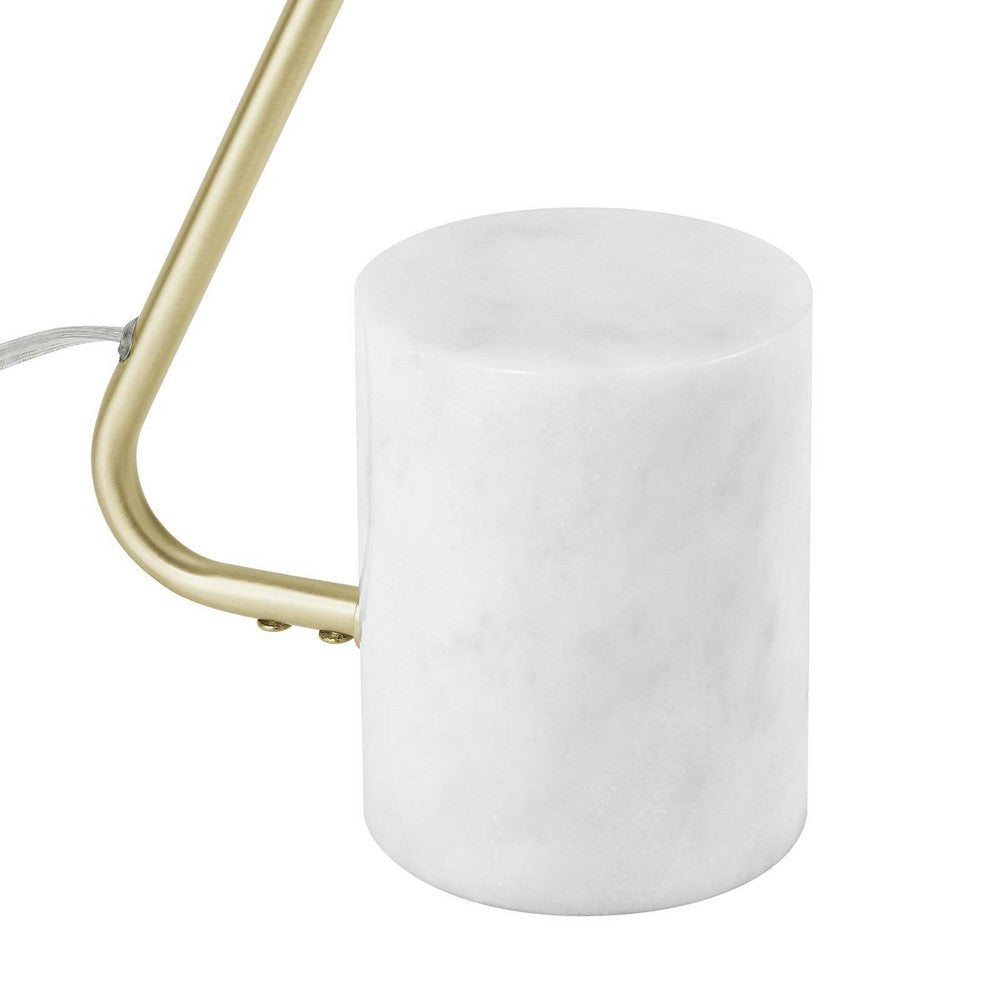 Modway EEI-6530-SBR Ayla Marble Base Table Lamp Satin Brass MDY-EEI-6530-SBR