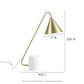 Modway EEI-6530-SBR Ayla Marble Base Table Lamp Satin Brass MDY-EEI-6530-SBR