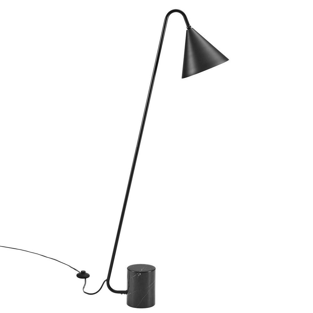 Ayla Marble Base Floor Lamp - No Shipping Charges MDY-EEI-6531-BLK