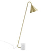 Modway EEI-6531-SBR Ayla Marble Base Floor Lamp Satin Brass MDY-EEI-6531-SBR