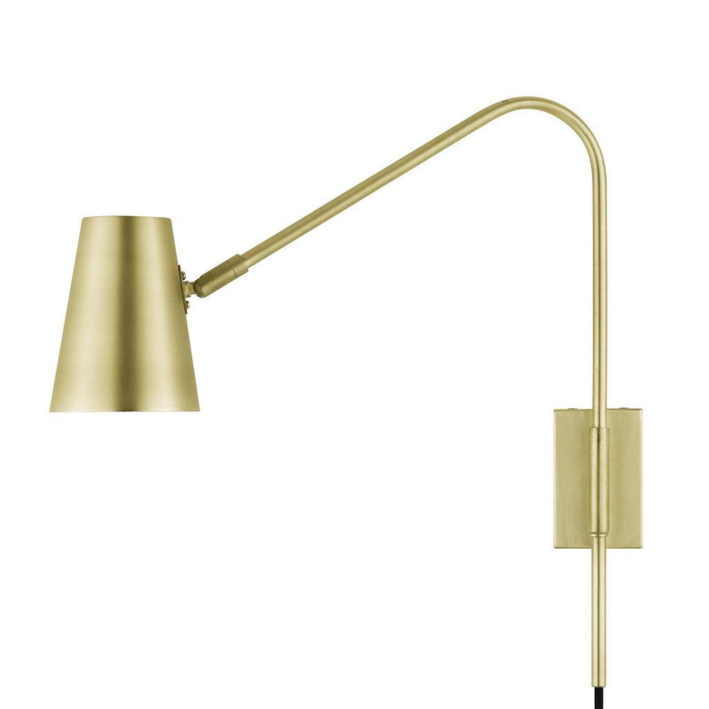 Modway EEI-6532-SBR Faye Metal Wall Sconce Satin Brass MDY-EEI-6532-SBR