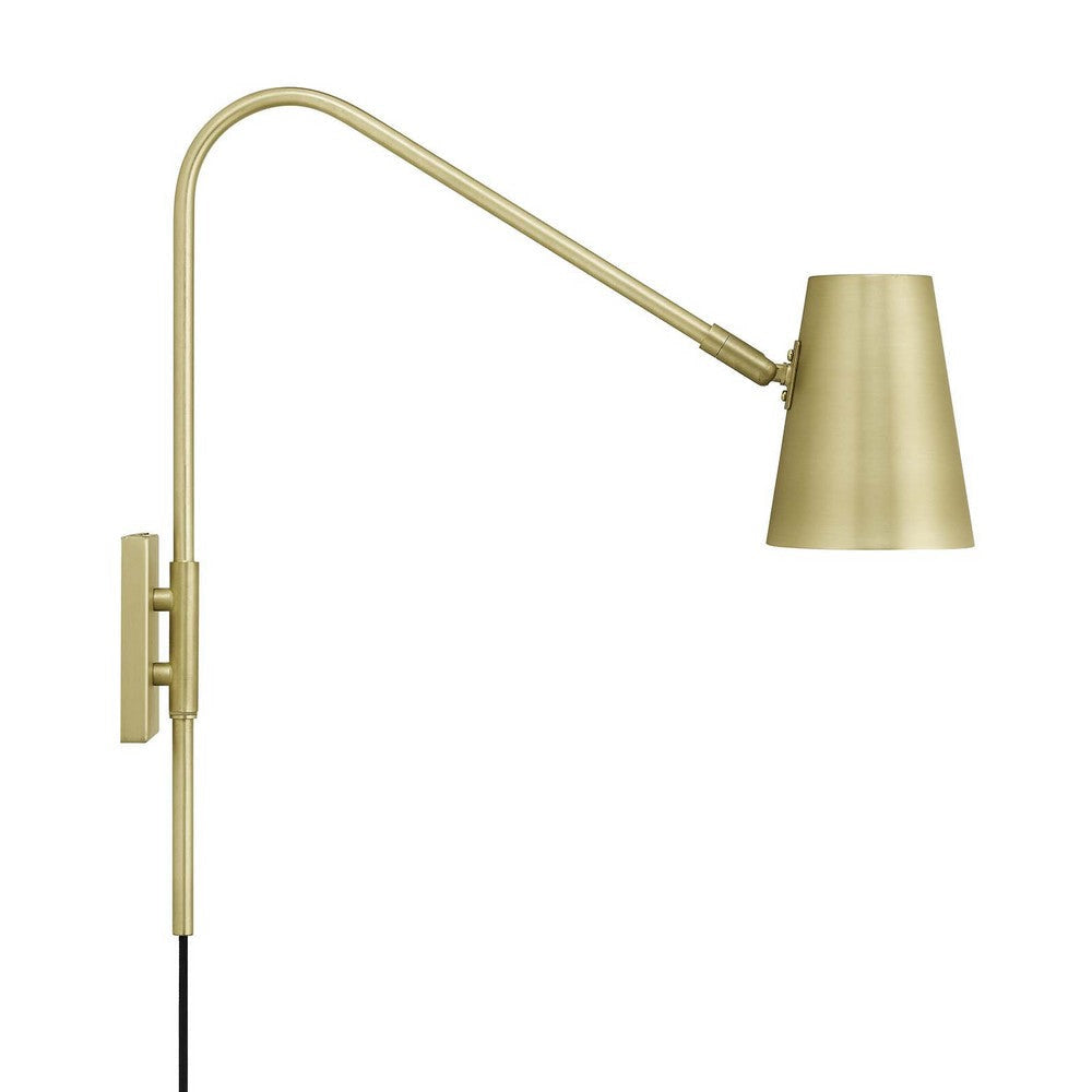 Modway EEI-6532-SBR Faye Metal Wall Sconce Satin Brass MDY-EEI-6532-SBR