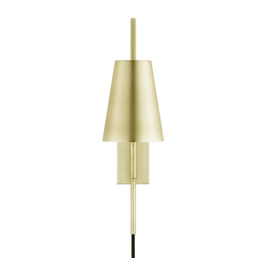 Modway EEI-6532-SBR Faye Metal Wall Sconce Satin Brass MDY-EEI-6532-SBR