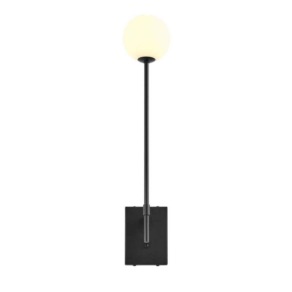 Riva White Globe Wall Sconce - No Shipping Charges MDY-EEI-6533-BLK