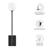 Riva White Globe Wall Sconce - No Shipping Charges MDY-EEI-6533-BLK