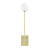 Modway EEI-6533-SBR Riva White Globe Wall Sconce Satin Brass MDY-EEI-6533-SBR