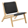 Saoirse Woven Rope Wood Accent Lounge Chair - No Shipping Charges MDY-EEI-6543-NAT-BLK