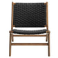 Saoirse Woven Rope Wood Accent Lounge Chair - No Shipping Charges MDY-EEI-6543-WAL-NAT