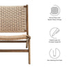 Modway Saoirse Wood Accent Lounge Chair-Woven Rope Seating in Walnut Natural MDY-EEI-6543-WAL-NAT