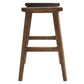 Saoirse Faux Leather Wood Counter Stool - Set of 2 - No Shipping Charges MDY-EEI-6547-WAL-BLK