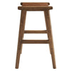 Modway Saoirse Faux Leather Wood Counter Stool - Set of 2 in Walnut Brown MDY-EEI-6547-WAL-BRN