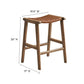 Modway Saoirse Faux Leather Wood Counter Stool - Set of 2 in Walnut Brown MDY-EEI-6547-WAL-BRN