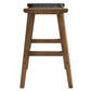 Modway Saoirse Woven Rope Wood Counter Stool - Set of 2 in Walnut Black MDY-EEI-6548-WAL-BLK