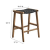 Modway Saoirse Woven Rope Wood Counter Stool - Set of 2 in Walnut Black MDY-EEI-6548-WAL-BLK