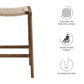 Modway Saoirse Woven Rope Wood Counter Stool - Set of 2 in Walnut Natural MDY-EEI-6548-WAL-NAT