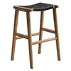 Modway Saoirse Faux Leather Wood Bar Stool - Set of 2 in Walnut Black MDY-EEI-6549-WAL-BLK