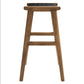 Modway Saoirse Faux Leather Wood Bar Stool - Set of 2 in Walnut Black MDY-EEI-6549-WAL-BLK