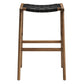 Modway Saoirse Faux Leather Wood Bar Stool - Set of 2 in Walnut Black MDY-EEI-6549-WAL-BLK