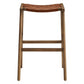 Modway Saoirse Faux Leather Wood Bar Stool - Set of 2 in Walnut Brown MDY-EEI-6549-WAL-BRN