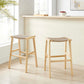 Modway Saoirse Woven Rope Wood Bar Stool - Set of 2 in Natural Natural MDY-EEI-6550-NAT-NAT