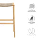 Modway Saoirse Woven Rope Wood Bar Stool - Set of 2 in Natural Natural MDY-EEI-6550-NAT-NAT