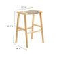 Modway Saoirse Woven Rope Wood Bar Stool - Set of 2 in Natural Natural MDY-EEI-6550-NAT-NAT