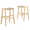 Modway Saoirse Woven Rope Wood Bar Stool - Set of 2 in Natural Natural