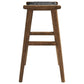 Modway Saoirse Woven Rope Wood Bar Stool - Set of 2 in Walnut Black MDY-EEI-6550-WAL-BLK