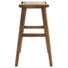 Modway Saoirse Woven Rope Wood Bar Stool - Set of 2 in Walnut Natural MDY-EEI-6550-WAL-NAT