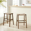 Modway Saoirse Woven Rope Wood Bar Stool - Set of 2 in Walnut Natural MDY-EEI-6550-WAL-NAT