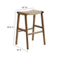 Modway Saoirse Woven Rope Wood Bar Stool - Set of 2 in Walnut Natural MDY-EEI-6550-WAL-NAT