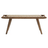 Modway Saoirse 47’’ Wood Bench-Woven Rope Seating in Walnut Natural MDY-EEI-6552-WAL-NAT