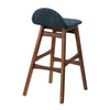 Modway EEI-6553-HEA Juno Wood Bar Stool - Set of 2 Navy Fabric MDY-EEI-6553-HEA