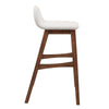 Modway EEI-6553-HEI Juno Wood Bar Stool - Set of 2 Ivory Fabric MDY-EEI-6553-HEI