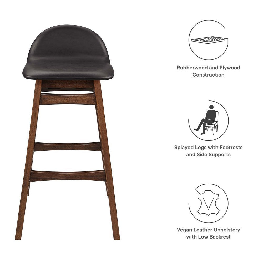 Modway EEI-6554-BRN Juno Wood Bar Stool - Set of 2 Brown MDY-EEI-6554-BRN