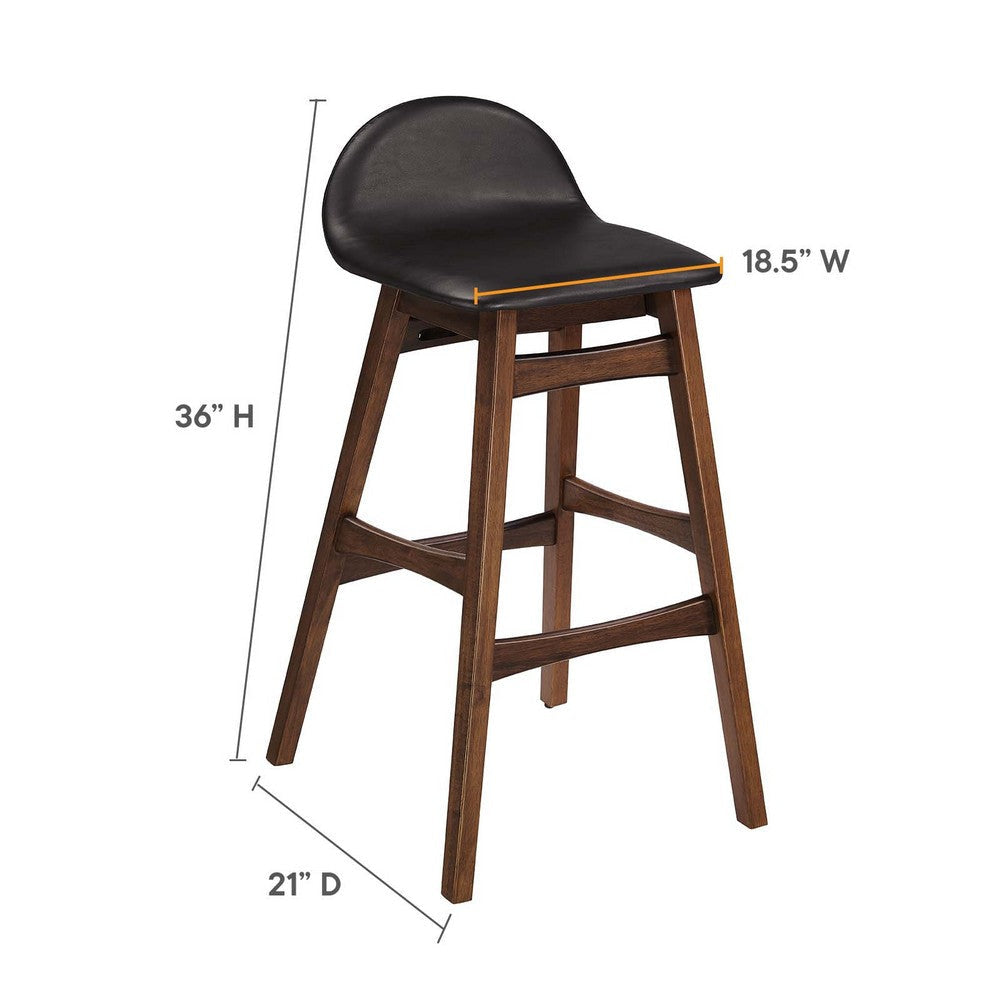 Modway EEI-6554-BRN Juno Wood Bar Stool - Set of 2 Brown MDY-EEI-6554-BRN