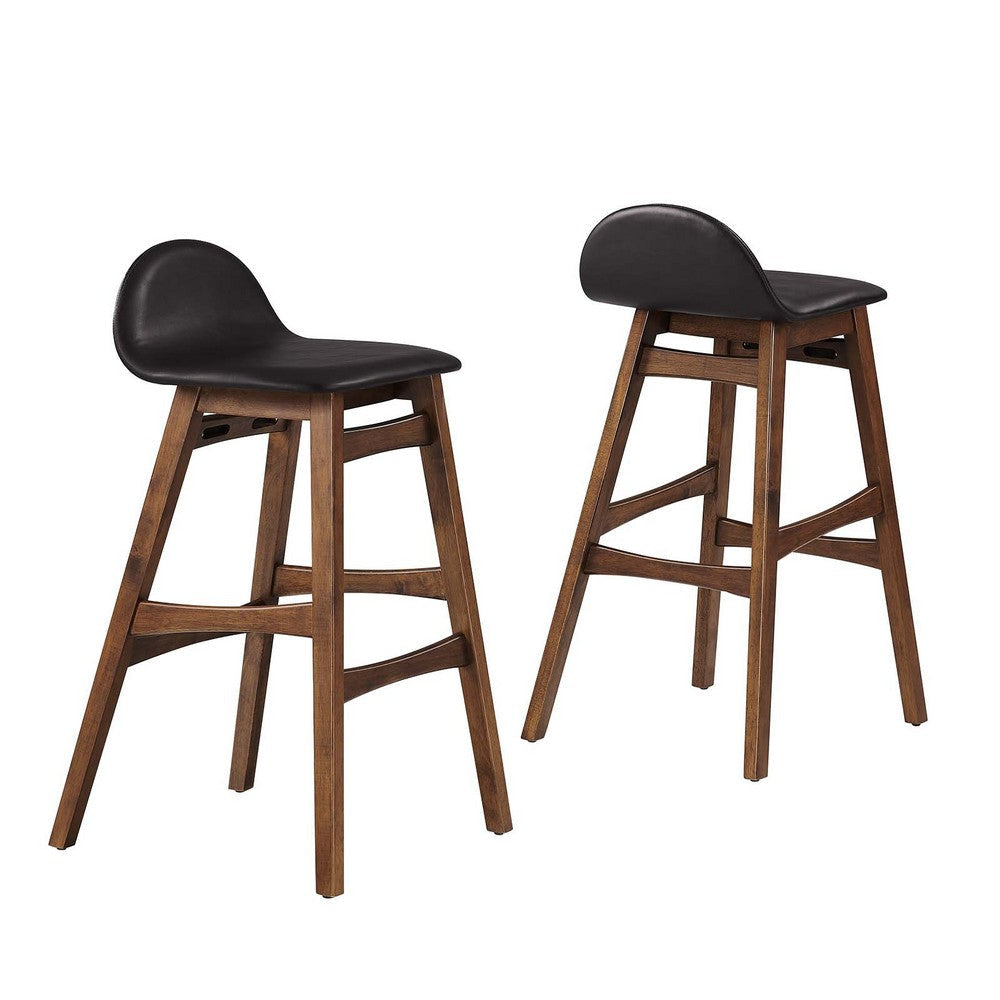 Modway EEI-6554-BRN Juno Wood Bar Stool - Set of 2 Brown MDY-EEI-6554-BRN