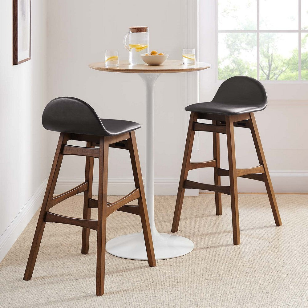 Modway EEI-6554-BRN Juno Wood Bar Stool - Set of 2 Brown MDY-EEI-6554-BRN