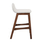 Modway EEI-6555-HEI Juno Wood Counter Stool - Set of 2 Ivory Fabric MDY-EEI-6555-HEI