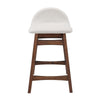 Modway EEI-6555-HEI Juno Wood Counter Stool - Set of 2 Ivory Fabric MDY-EEI-6555-HEI